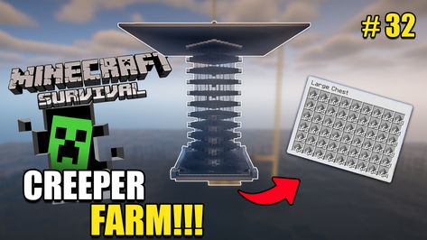 Minecraft Creeper Farm, Farm Minecraft, Horror Funny, Minecraft Gameplay, Crazy Games, Minecraft Survival, Like And Subscribe, Cool Stuff, Creepers