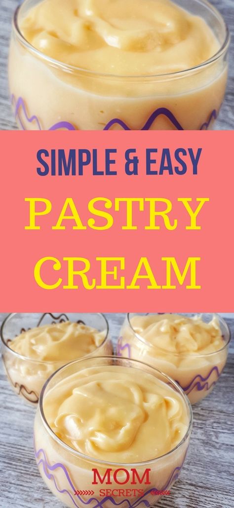 This is a pastry classic that everyone must know how to do it. This custard cream or vanilla custard cream recipe is unbelievably quick and easy to make. Easy Pastry Cream, Custard Rolls, Custard Cream Recipe, Custard Bread, Beginner Baking Recipes, Vanilla Custard Recipe, Easy Pastry, How To Make Custard, Easy Buns