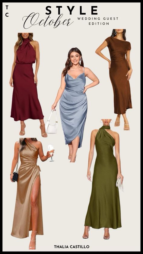 "🍂 Embrace October Elegance! 🍁✨ Behold the Wedding Guest Edition, featuring gorgeous dresses and autumnal color hues that capture the spirit of October love. Which one's your favorite? 💃💐 #OctoberWedding #FallFashion #WeddingGuestStyle" Follow my shop @THALIACASTILLO on the @shop.LTK app to shop this post and get my exclusive app-only content! #liketkit #LTKwedding #LTKstyletip #LTKSeasonal @shop.ltk https://liketk.it/4kl0h