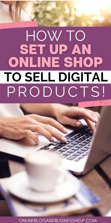 How to set up an online shop to sell digital products! Products To Sell Online, Digital Products To Sell, Etsy Branding, Products Ideas, Make Passive Income, Products To Sell, Etsy Seo, Financial Life Hacks, Make Extra Money