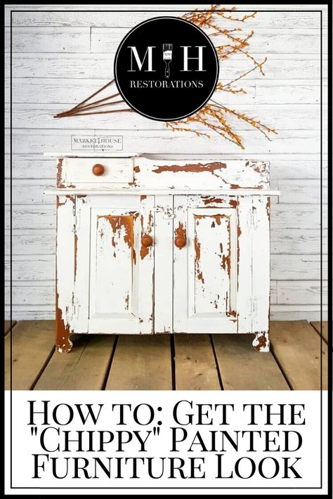 Chippy Paint Technique, Chippy Painted Furniture, Waverly Chalk Paint, How To Make Something, Distressing Wood, Country Ideas, House Restoration, Inspired Furniture, Diy Furniture Renovation