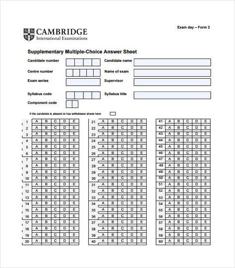 11+ Answer Sheet Templates - PDF, DOC | Free & Premium Templates Multiple Choice Answer Sheet, Answer Sheet Template, Customer Service Cover Letter, Administrative Assistant Cover Letter, Sign In Sheet Template, Timesheet Template, Multiple Choice Test, Exam Answer, Exam Day