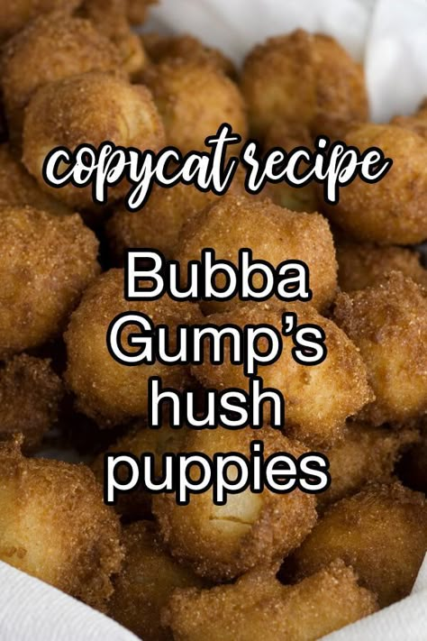 Copycat Bubba Gump Hush Puppies - Hush puppies are as comforting as food gets. These give a little twist to classic fried cornmeal pups by throwing in some diced jalapenos and creamed corn kernels. | CDKitchen.com Bubba Gump Hush Puppies Recipe, Bubbas 33 Recipe, Cajun Hush Puppies Recipe, Best Hush Puppies Recipe, Jiffy Hush Puppies Recipe, Hush Puppies Recipe Easy, Jalapeño Hush Puppies, Hushpuppy Recipes, Hush Puppies Recipe With Corn