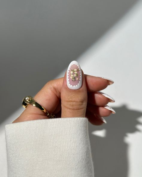 dainty white floral nails 💐🤍✨ a design that looks complicated but was made easy using @melodysusie_official stickers 💘 rings from @luvaj 🫶 #nails #nailart #naildesign #prettynails #summernails #whitenails #nailinspo #nailinspiration White Floral Nails, Dainty Nails, Uñas Ideas, Floral Nails, Nails Nailart, White Nails, A Design, Fun Nails, Nails Inspiration