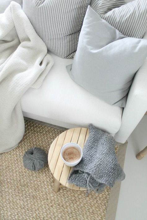 Create a cozy feel with a natural sisal rug! https://www.sisalcarpet.com/blog/sisal-rug-softest/ Pillows And Blankets, Room Deco, A Cup Of Coffee, Comfy Cozy, Cup Of Coffee, My Dream Home, Home Decor Inspiration, Cozy House, Home Interior