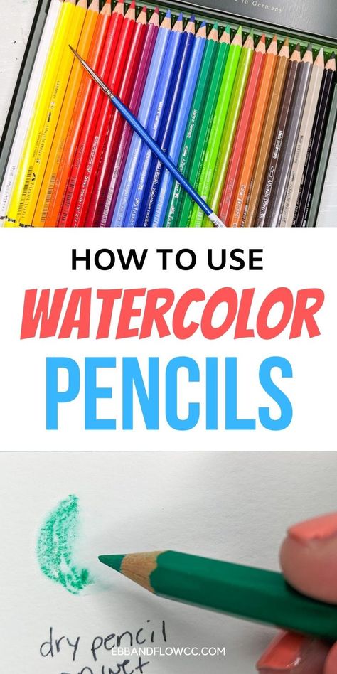 Watercolour Pictures, Watercolor Pencils Techniques, Watercolor Pencil Art, Pencil Techniques, Paintings Tutorials, Learn Watercolor Painting, Water Color Pencil, Frida Art, Learn Watercolor