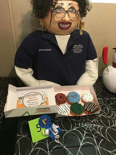 This is Melissa O. Perator, our switchboard entry for the hospital pumpkin decorating contest. We were thrilled to win 1st place! Med Surg Pumpkin Contest, Nurse Pumpkin Decorating Contest, Doctor Pumpkin Decorating, Healthcare Pumpkin Decorating Contest, Hospital Pumpkin Decorating, Hospital Pumpkin Contest, Pumpkinfest Ideas, Healthcare Pumpkin, Hospital Pumpkin Contest Ideas