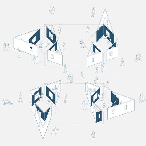 Gallery of The Garden of Framed Scenes / The Open Workshop - 18 Space Frame Architecture, Gallery Design Architecture, Opening Architecture, Art Gallery Plan, Open Gallery, Architecture Design Sketch, Concept Diagram, Exhibition Display, Architectural Drawing