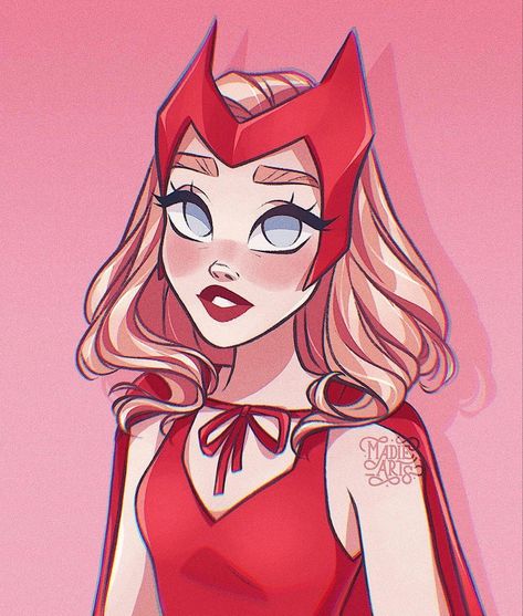 Halloween Wanda, Marvel Drawings, Scarlet Witch Marvel, Marvel Fan Art, Wanda And Vision, Jack Kirby, Pinturas Disney, Girls Cartoon Art, Scarlet Witch