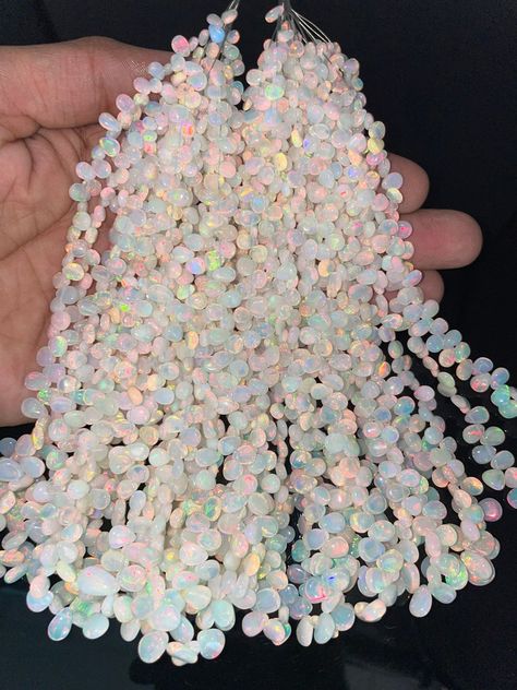 Pretty Beaded Jewelry, Bead Shopping, Opal Beads, Drop Beads, Bead Shop, Pear Shape, Ethiopian Opal, Seed Bead, Fire Opal