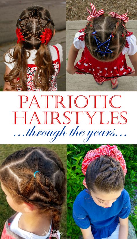 Memorial Day Hairstyles For Kids, Patriotic Hairstyles For Kids, Fourth Of July Hairstyles For Women, Memorial Day Hairstyles, Fourth Of July Hairstyles For Kids, Independence Day Hairstyles, 4th Of July Hairstyles For Women, 4th Of July Hairstyles For Kids, Star Hairstyles For Kids