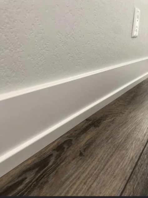 Modern Farmhouse Molding, Baseboard Trends 2024, House Trim Ideas, Thick Baseboards, Modern Baseboards And Trim, Baseboard Trim Styles, Baseboards And Trim Ideas, Baseboards And Trim, Baseboard Ideas