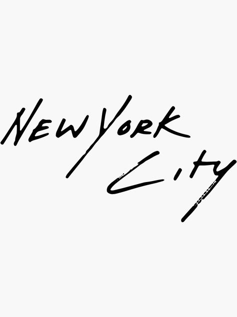 "New York City " Sticker by ExploreStore | Redbubble - america, travel, voyage, city, cities, holiday, tourism, New York Typography Design, Nyc Typography, New York Font, New York Graphic Design, Meet Me In New York, New York Typography, New York Bagels, City Typography, Typographie Logo