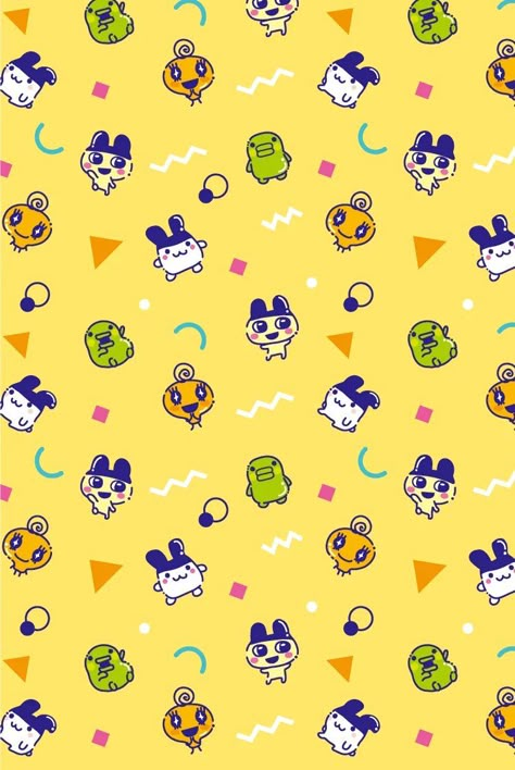 Tamogachi Aesthetic, Tamagotchi Wallpaper Iphone, Tamagotchi Wallpaper, Motion Wallpapers, Virtual Pet, Oil Pastel Paintings, Cute Patterns Wallpaper, Homescreen Wallpaper, Cute Stationery