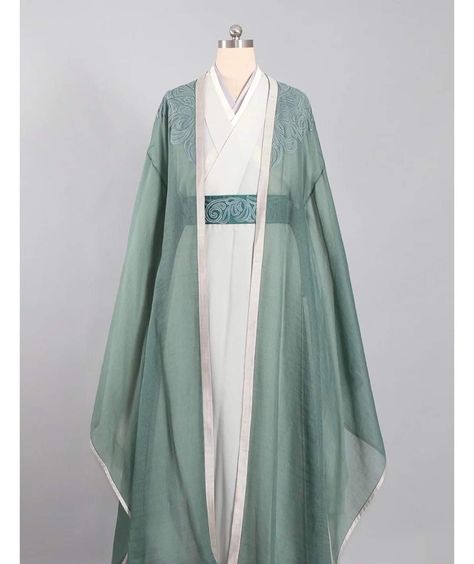 Green Kimono Traditional, Green Hanfu, Chinese Fancy Dress, Ancient Chinese Dress, Chinese Style Dress, Kimono Design, History Fashion, African Fashion Women Clothing, Kawaii Fashion Outfits