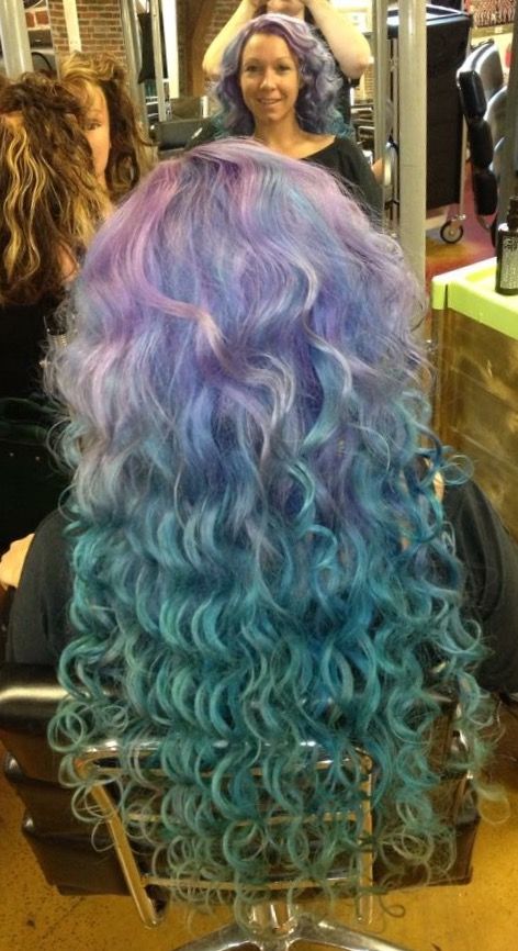 Mermaid hair Mermaid Tips Hair, Mermaid Blue Hair, Mermaid Purple Hair, Mermaid Makeup Products, Vivid Mermaid Hair, Mermaid Hair, Hair Inspo, Mermaid, Makeup