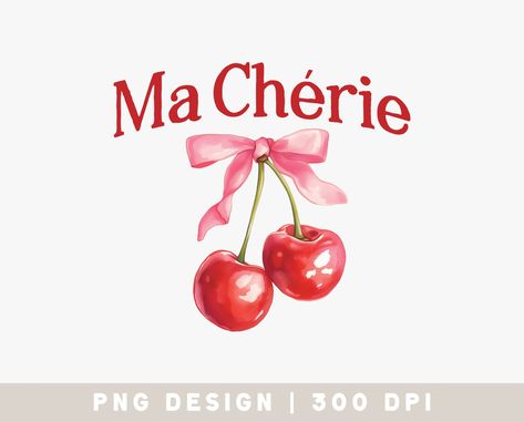 Cherries With Bow, Heart Cherries, Wrapping Paper Packaging, Metallic Wrapping Paper, Balletcore Coquette, Coquette Room Decor, Ma Cherie, Ribbon Logo, Fresh Cherry