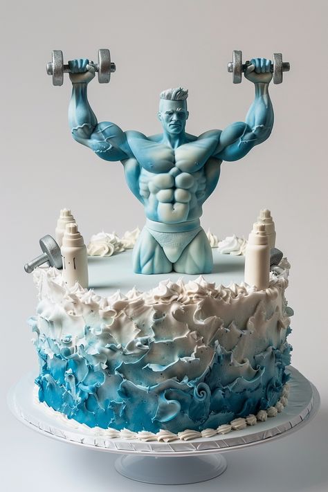 Celebrate Strength: Stunning Fitness-Themed Birthday Cake Ideas Unique Cake Designs For Men, Gym Cake, World's Strongest Man, Birthday Cake Decorating Ideas, Cake Decorating Ideas, Birthday Cakes For Men, Simple Birthday, Creative Birthday, Staying Active