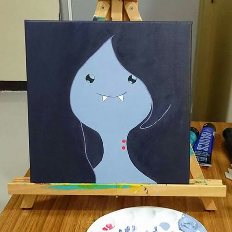 Marcy Marceline Painting, Adventure Time Painting, Loki Drawing, Trippy Drawings, Indie Drawings, Small Canvas Paintings, Hippie Painting, Simple Canvas Paintings, Cute Canvas Paintings