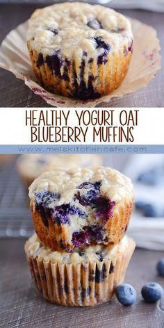 Yogurt Oat Blueberry Muffins, Oat Blueberry Muffins, Menu Sarapan Sehat, Yogurt Muffins, Resep Smoothie, Healthy Yogurt, Oat Muffins, Whole Grains, Think Food