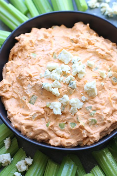 Cold Buffalo Chicken Dip - Snowflakes & Coffeecakes Cooking School Cold Buffalo Chicken Dip, Baked Buffalo Chicken Tenders, Buffalo Chicken Pinwheels, Buffalo Chicken Dip Ingredients, Chicken Wing Dip, Healthy Buffalo Chicken Dip, Boneless Chicken Wings, Buffalo Chicken Wraps, Chicken Dip Recipe