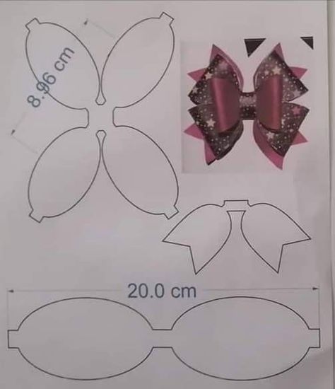 Diy Leather Bows, Girls Hair Bows Diy, Bow Template, Bows Diy Ribbon, Paper Bow, Diy Bows, Bow Tutorial, Handmade Hair Bows, Bow Pattern