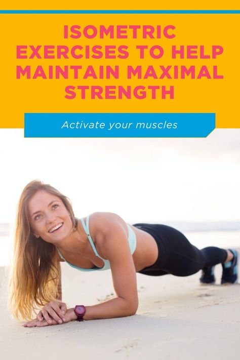 For those worried about strength, one way to get muscles activated that require heavy loads is to try some maximal “isometrics.” Now, we see our body using isometric actions all the time when lifting or doing “planks,” as that is how our body stabilizes itself when performing movements or holding a position in space. But they may not be done with maximal force in these situations. Isometric Glute Exercises, Isometric Core Exercises, Isometric Exercises For Men, Isometric Ab Exercises, Isometric Holds Exercise, Squat Hold, Isometric Exercises, Strength Training Program, Heavy Weights