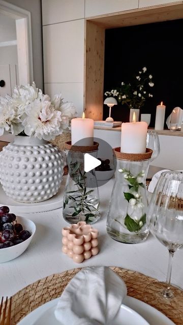 Ikea Candle Holder Ideas, Ikea Candles Wedding, Ikea Cylinder Vase Candle, Ikea Black Candle Holders, Ikea Konstfull Vase, Cylinder Vase Ideas, Ikea Candles, Ikea Vases, Summer Candle