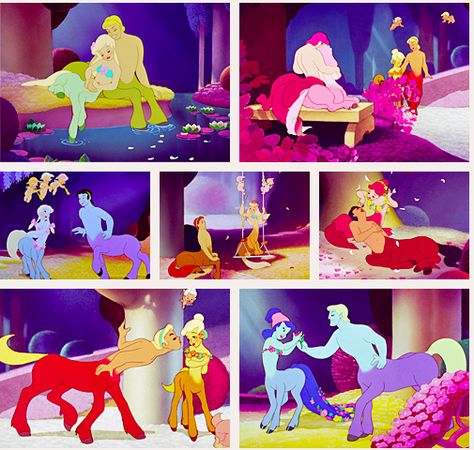 Centaur couples in Fantasia's Pastoral sequence Fantasia Centaurs Aesthetic, Fantasia Pastoral Symphony, Disney Fantasia Centaurs, Centaurs Fantasia, Centaurettes Fantasia, Disney Centaurettes, Fantasia Centaurs, Fantasia Disney, Disney Magic Kingdom