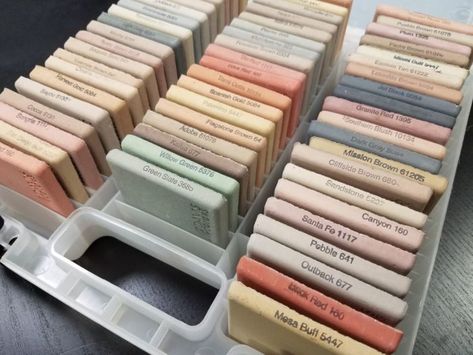 Sample Concrete Tile Kits - Davis Colors Plastic Suitcase, Concrete Pigment, Cheap Countertops, Countertop Surfaces, Tile Countertops, Sample Box, Concrete Kitchen, Concrete Color, Unique Makeup