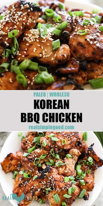 Korean Bbq Chicken, Sticky Sauce, Grilled Chicken Thighs, Healthy Weeknight Meals, Chicken Thigh Recipes Oven, Paleo Chicken, Grilled Chicken Recipes, Paleo Whole 30, Paleo Dinner