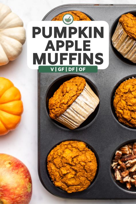 Pumpkin Apple Muffins, Gluten Free Pumpkin Cookies, Muffins Pumpkin, Dessert Pumpkin, Homemade Nut Milk, Gluten Free Pumpkin Muffins, Muffins Vegan, Recipes Pumpkin, Vegan Muffins