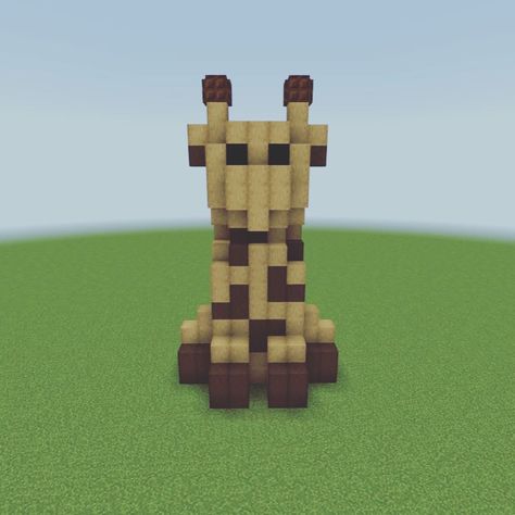 Minecraft Capybara Build, Cat Statue Minecraft, Cat Minecraft Build, Minecraft Animal Statues, Minecraft Cat Tree, Minecraft Figures, Animal Tutorial, Giraffes Statues, Zoo Ideas