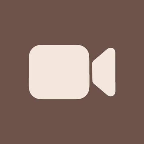 Brown Icon Facetime, Fall Facetime Icon, Aesthetic Facetime Icon, Facetime Icon Aesthetic, Brown Homescreen, Ipad Productivity, Phone Asthetic, Aesthetic Logos, Shell Aesthetic