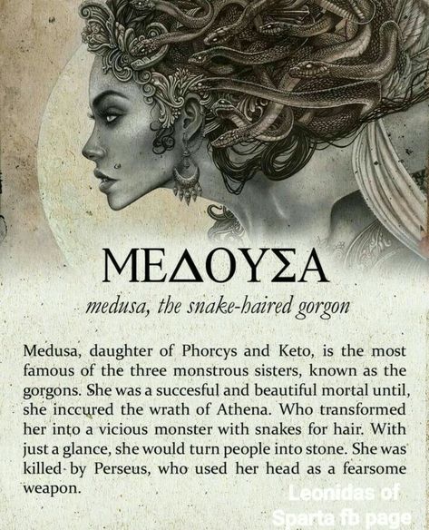 Mythology Goddesses, Medusa Greek Mythology, Greek Mythology Goddesses, Greece Mythology, Medusa Art, Snake Hair, Greek Mythology Tattoos, Greek Mythology Gods, Mythology Tattoos