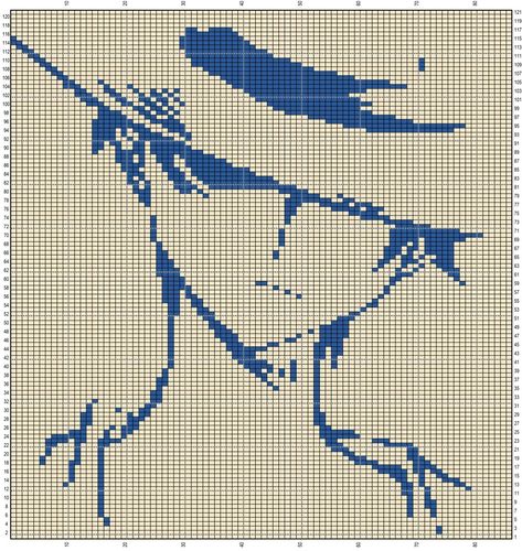 One Piece Crochet Tapestry, Anime Crochet Tapestry Pattern, Anime Crochet Tapestry, Crochet Grid Patterns, Crochet Graph Patterns, Cotton Crochet Patterns, Pixel Grid, Crochet Grid, 100 Crochet Stitches