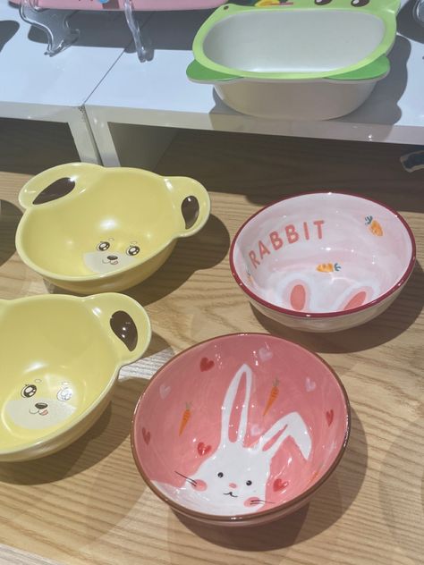 #ceramic #ceramics #bowl #rabbit #rabbits #soobin #cute #shopping Bunny Pottery, Ceramics Bowl, Easter Pottery, Bunny Plates, Cute Shopping, Hand Painted Bowls, Paint Your Own Pottery, Pottery Crafts, The Rabbit