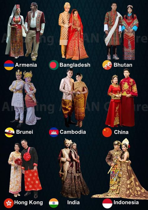 Costumes Around The World, Ancient History Facts, National Clothes, Western Asia, Culture Clothing, Asian History, Jewellery Vintage, Funny Girl Quotes, National Dress