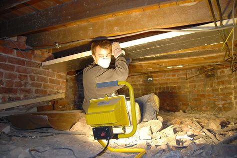 Adding Underfloor Insulation | Little House On The Corner Diy Crawlspace, Suspended Floor, Cheap Insulation, Underfloor Insulation, Basement Insulation, Diy Insulation, Grey Vinyl Flooring, Timber Floor, Small Pergola