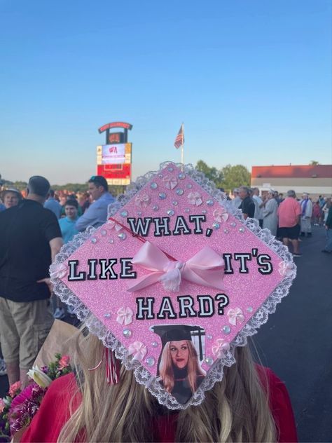 #graduation graduation cap Cute Grad Cap Quotes, Sassy Graduation Caps, Graduation Cap Designs Ideas, Grad Cap Designs Disney, Pretty Educated And Graduated Cap, Twilight Graduation Cap, Mean Girls Graduation Cap, Legally Blonde Graduation Cap, Graduation Cap Ideas Disney