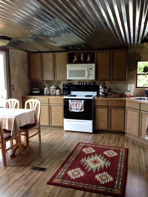 Professional Faux Artist Transforms Vintage Mobile Home! Mobile Home Remodel, Mobile Home Kitchens, Remodel Mobile Home, Mobile Home Makeovers, Mobile Home Renovations, Manufactured Home Remodel, Mobile Home Decorating, Mobile Home Living, Living Vintage