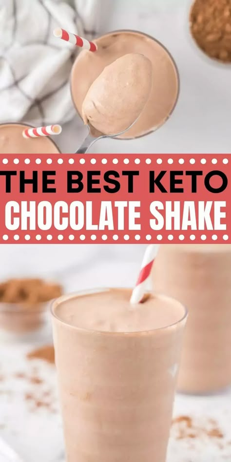 Keto Shake Recipe - Easy and Delicious Keto Chocolate Shake Keto Chocolate Shake, Almond Protein Shake, Keto Protein Shake, Chocolate Shake Recipe, Keto Shake, Keto Protein Shakes, Keto Milkshake, Low Carb Shakes, Low Carb Protein Shakes