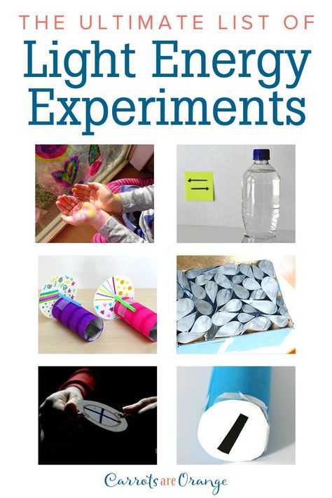 My sons are obsessed with science experiments right now. I figure what better time to do a little experimenting with light than around Groundhog Day, right? Light is one of eight forms of energy. The other forms are heat, sound, chemical energy, magnetic, nuclear, electromagnetic, and mechanical. Light energy activities are fun and easy to do! Here are a few light energy experiments for kids that you will enjoy! Light Science Preschool, Light Energy Activities 1st Grade, Energy Science Experiments, Books About Light For Preschool, Light Energy Kindergarten, Light Stem Activities, Light Science Experiments For Preschool, Light And Sound Kindergarten, Light Experiments Grade 4