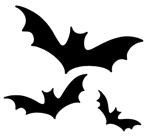 Pumpkin Carving Bat, Bat Clip Art, Bat Stencil, Bat Outline, Moldes Halloween, Bat Silhouette, Casa Halloween, Halloween Decals, Theme Harry Potter