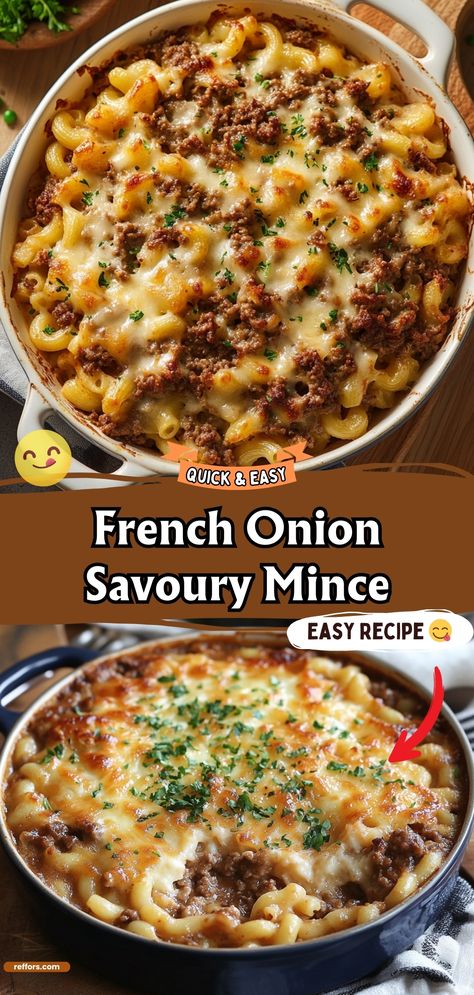 French Onion Savoury Mince Mince Recipes For Dinner, Minced Meat Dinner Recipes, Minced Beef Dinner Ideas, Leftover Onion Recipes, Recipes With Minced Beef, Recipes With Minced Meat, Onion Dinner Recipes, Easy Minced Beef Recipes, French Onion Ground Beef