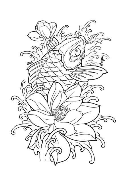 Japanese Tattoo Templates, Koi Fish Drawing Tattoo, Pez Koi Tattoo, Japanese Hand Tattoos, Japanese Leg Tattoo, Koi Tattoo Sleeve, Abstract Tattoo Ideas, Koi Tattoo Design, Koi Fish Drawing