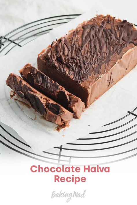 Halva is a Middle Eastern treat made from tahini that is similar to fudge, but much yummier! Homemade Halva, Greek Halva, Chocolate Halva, Halvah Recipe, Moroccan Sweets, Arabian Recipes, Halva Recipe, Trying Something New, Lebanese Recipes