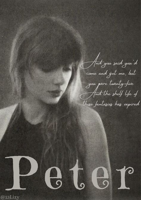 Peter- Taylor swift- TTPD- The Tortured Poets Department- the anthology- poster- music poster- room poster Peter Taylor Swift Ttpd, The Tortured Poets Department Poster, Peter Taylor Swift, Loml Taylor Swift, The Anthology, Peter And Wendy, Poster Music, Taylor Swift Posters, Under My Skin