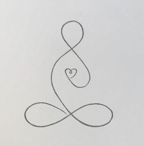 Symbol Of Self Love, Minimalist Yoga Tattoo, Meditation Tattoos For Women, Self Love Symbol Tattoo, Therapy Tattoos, Yoga Inspired Tattoos, Minimal Self Love Tattoo, Yoga Tattoos For Women, Self Love Drawing