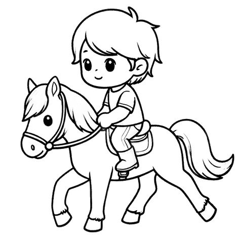 Horse Cartoon, Horse Coloring Pages, Pony Rides, Riding Horse, Printable Pictures, Horse Drawing, Brown Horse, Animal Coloring, Outline Drawings